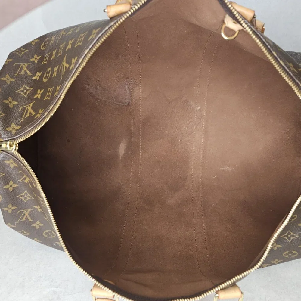 Louis Vuitton Monogram Duffle Bag Keepall 50 Bandoliere Crossbody Tote Bag Purse